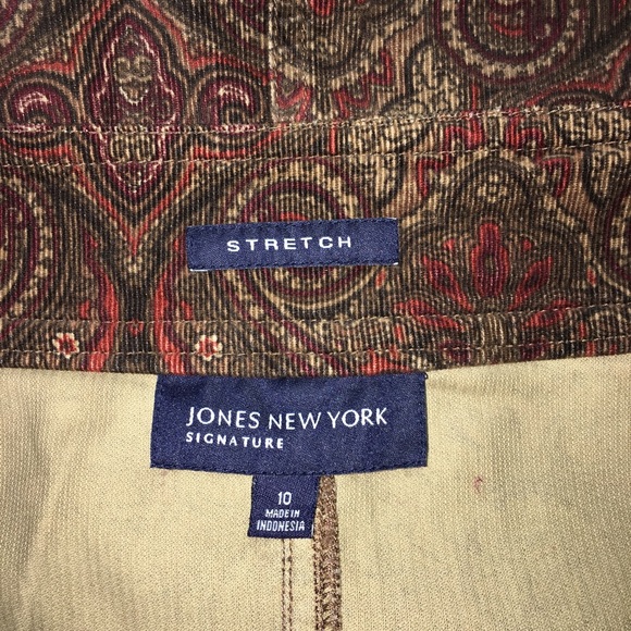 Jones New York Stretch Orange/Brown Skirt Size 10 - Picture 6 of 8